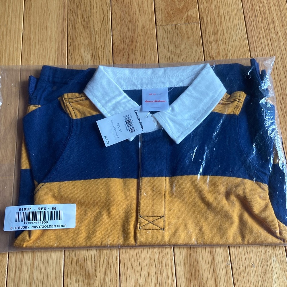 NWT Hanna Andersson long-sleeve rugby shirt